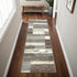 8' X 10' Blue And Ivory Patchwork Area Rug