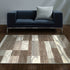8' X 10' Blue And Ivory Patchwork Area Rug