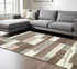 8' X 10' Blue And Ivory Patchwork Area Rug