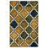 8' X 10' Green Brown And Ivory Quatrefoil Distressed Area Rug