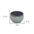 Blue Ceramic 37 Ounce Round Distressed Pot Planter