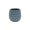 Blue Ceramic 15 Ounce Round Distressed Pot Planter
