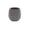 Gray Ceramic 15 Ounce Round Distressed Pot Planter