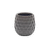 Gray Ceramic 15 Ounce Round Distressed Pot Planter