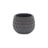 Gray Ceramic 17 Ounce Round Distressed Pot Planter