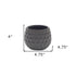 Gray Ceramic 17 Ounce Round Distressed Pot Planter