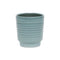 Celadon Ceramic 35 Ounce Striped Round Distressed Pot Planter
