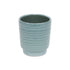 Celadon Ceramic 35 Ounce Striped Round Distressed Pot Planter
