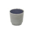 Gray Ceramic 23 Ounce Striped Round Distressed Pot Planter