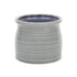 Gray Ceramic 51 Ounce Striped Round Distressed Pot Planter
