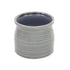 Gray Ceramic 51 Ounce Striped Round Distressed Pot Planter