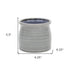 Gray Ceramic 51 Ounce Striped Round Distressed Pot Planter