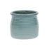 Celadon Ceramic 51 Ounce Striped Round Distressed Pot Planter