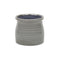 Gray Ceramic 51 Ounce Striped Round Distressed Pot Planter