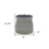 Gray Ceramic 51 Ounce Striped Round Distressed Pot Planter