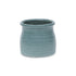 Celadon Ceramic 25 Ounce Striped Round Distressed Pot Planter