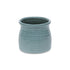 Celadon Ceramic 25 Ounce Striped Round Distressed Pot Planter