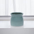 Celadon Ceramic 25 Ounce Striped Round Distressed Pot Planter