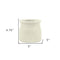 White Ceramic 25 Ounce Striped Round Distressed Pot Planter