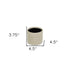 Off White Ceramic 25 Ounce Dotted Round Distressed Pot Planter