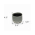 Gray Ceramic 19 Ounce Two Toned Round Distressed Pot Planter