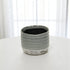 Gray Ceramic 19 Ounce Two Toned Round Distressed Pot Planter
