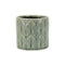 Green Ceramic 33 Ounce Geometric Round Distressed Pot Planter