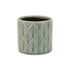 Green Ceramic 33 Ounce Geometric Round Distressed Pot Planter