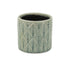 Green Ceramic 33 Ounce Geometric Round Distressed Pot Planter