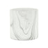 White And Gray Ceramic 41 Ounce Faux Marble Round Pot Planter