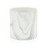 White And Gray Ceramic 41 Ounce Faux Marble Round Pot Planter
