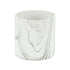 White And Gray Ceramic 41 Ounce Faux Marble Round Pot Planter