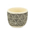 Black And White Ceramic 30 Ounce Geometric Round Distressed Pot Planter
