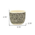 Black And White Ceramic 30 Ounce Geometric Round Distressed Pot Planter