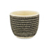 Black And White Ceramic 39 Ounce Dotted Round Distressed Pot Planter