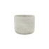 Light Gray Cement 39 Ounce Striped Round Distressed Pot Planter