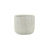 Light Gray Cement 39 Ounce Striped Round Distressed Pot Planter