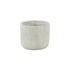 Light Gray Cement 39 Ounce Striped Round Distressed Pot Planter