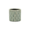 Green Ceramic 16 Ounce Geometric Round Distressed Pot Planter