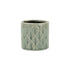 Green Ceramic 16 Ounce Geometric Round Distressed Pot Planter