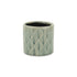 Green Ceramic 16 Ounce Geometric Round Distressed Pot Planter