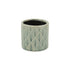 Green Ceramic 16 Ounce Geometric Round Distressed Pot Planter