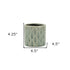 Green Ceramic 16 Ounce Geometric Round Distressed Pot Planter