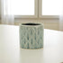 Green Ceramic 16 Ounce Geometric Round Distressed Pot Planter