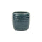 Teal Blue Ceramic 17 Ounce Dotted Round Distressed Pot Planter