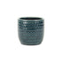 Teal Blue Ceramic 17 Ounce Dotted Round Distressed Pot Planter