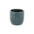 Teal Blue Ceramic 17 Ounce Dotted Round Distressed Pot Planter