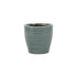 Blue Ceramic 22 Ounce Striped Round Distressed Pot Planter