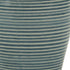 Blue Ceramic 22 Ounce Striped Round Distressed Pot Planter