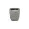 Gray Ceramic 19 Ounce Striped Round Distressed Pot Planter